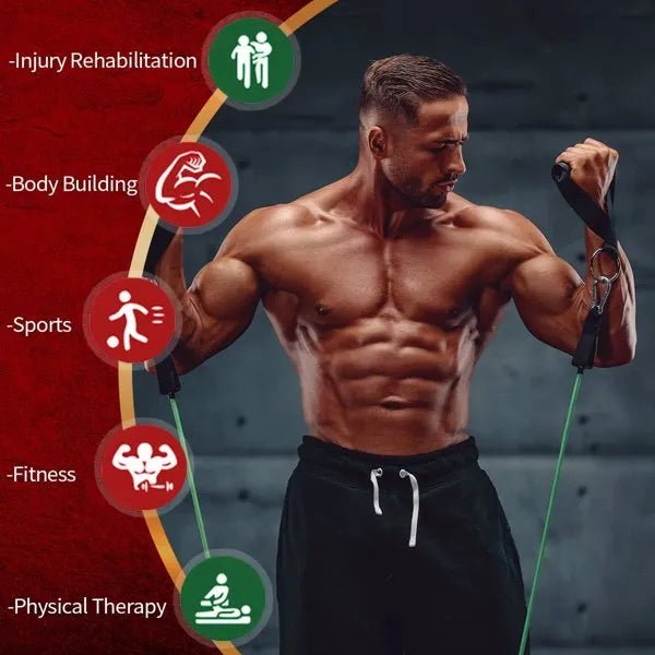 5 PC Set Resistance Band Resistance Bands, Exercise Bands, Exercise Resistance Bands, Exercise - VIRALCORE HEALTH