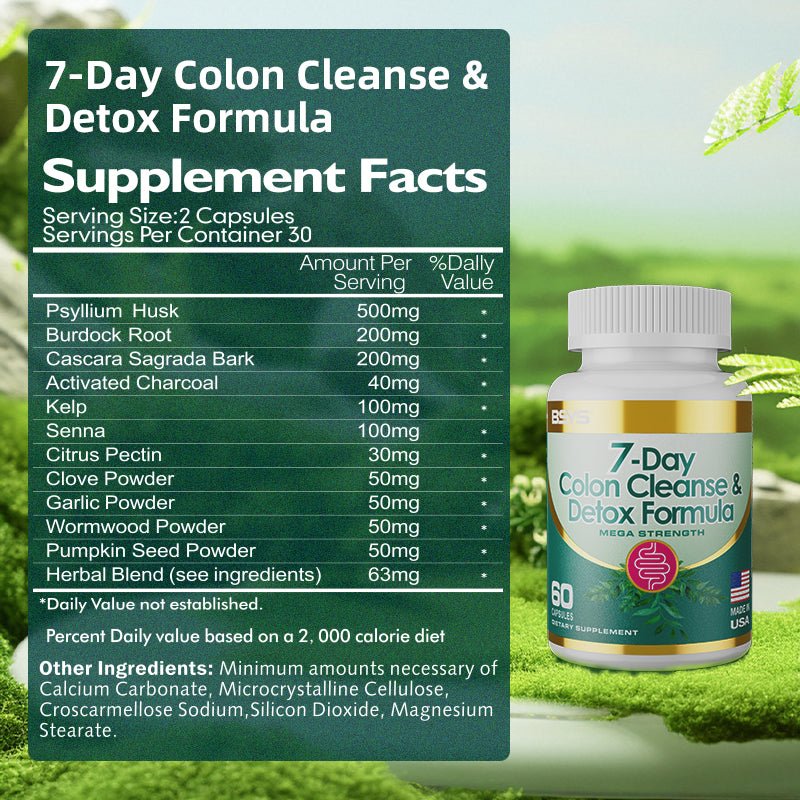 7 - Day Colon Cleanse & Detox Formula Capsulese - VIRALCORE HEALTH