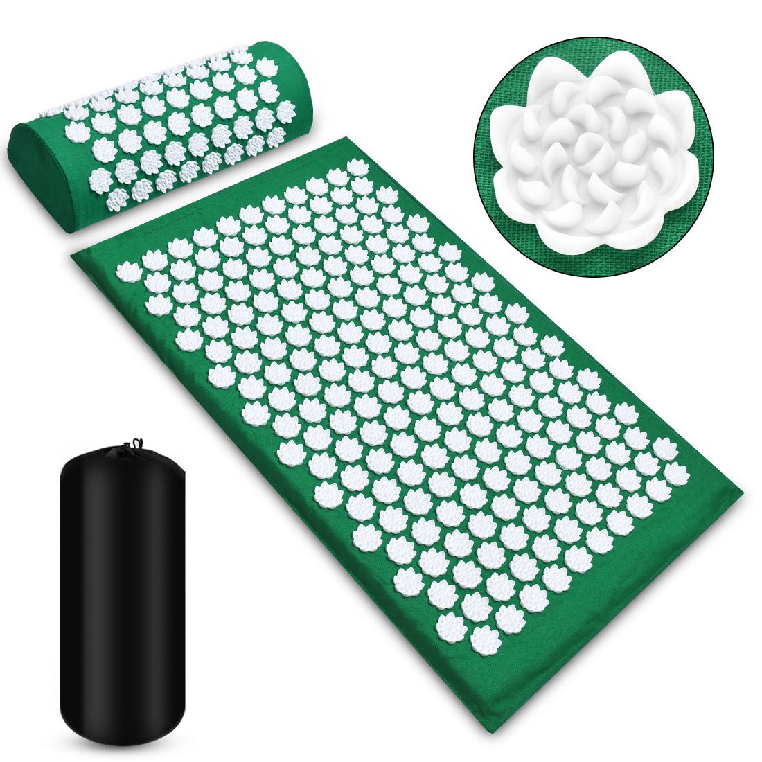 Acupressure Massage Mat With Needles Set Back Massager For Neck Foot Kuznetsov's Applicator Massage Pad Yoga Mat With Pillow - VIRALCORE HEALTH