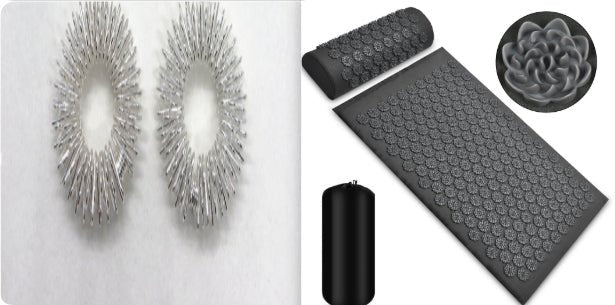 Acupressure Massage Mat With Needles Set Back Massager For Neck Foot Kuznetsov's Applicator Massage Pad Yoga Mat With Pillow - VIRALCORE HEALTH