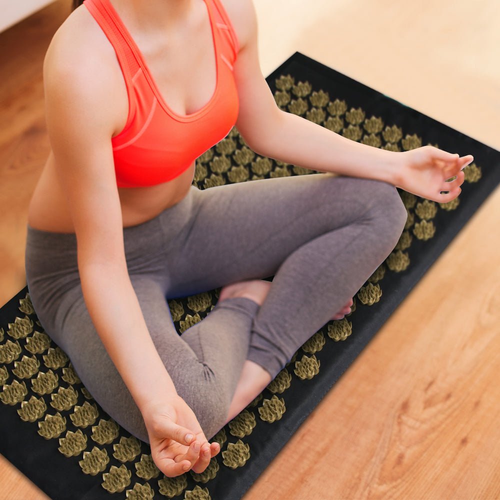 Acupressure Massage Mat With Needles Set Back Massager For Neck Foot Kuznetsov's Applicator Massage Pad Yoga Mat With Pillow - VIRALCORE HEALTH