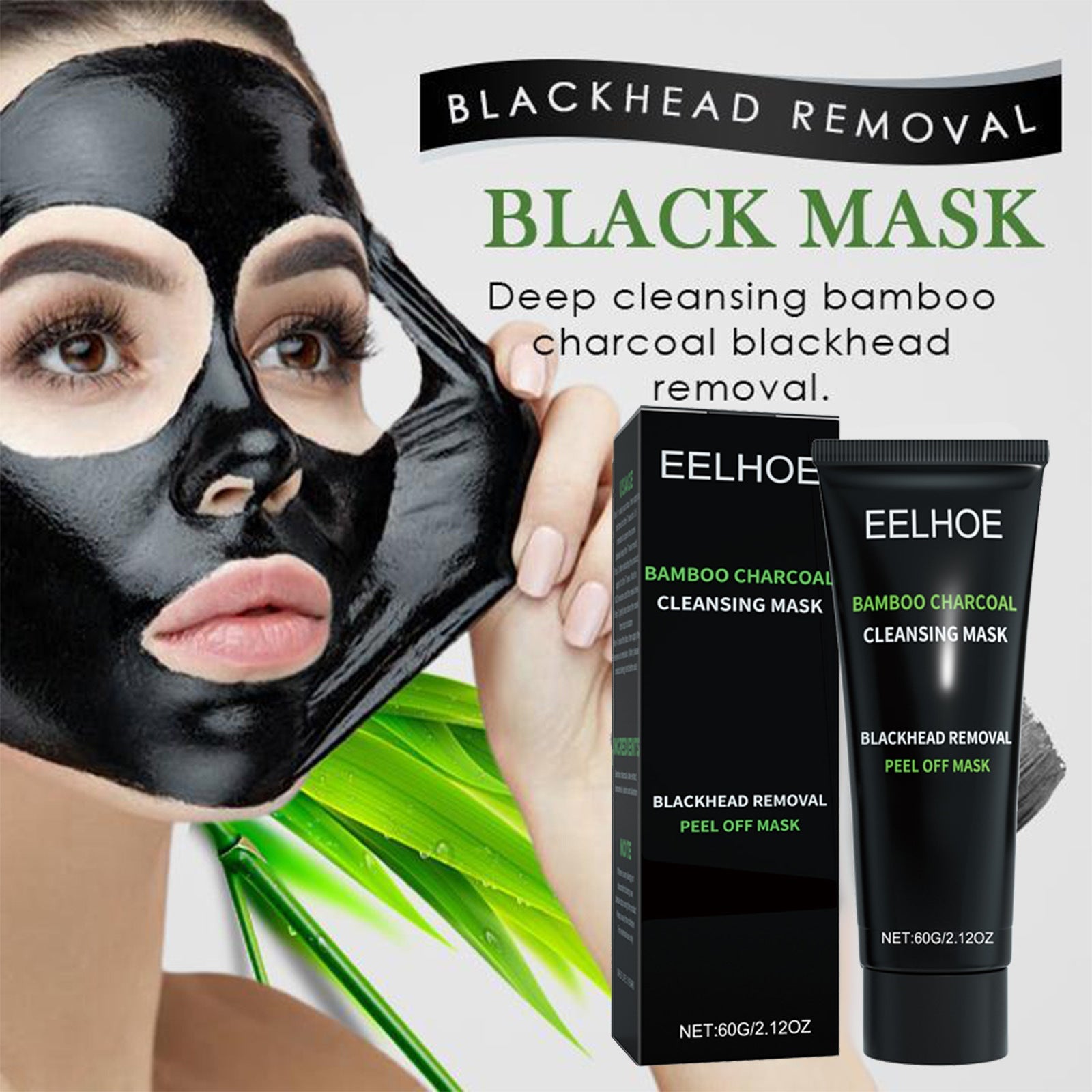 EELHOE Bamboo Charcoal Blackhead Removal Peel - Off Mask For Deep Pore Cleansing And T - Zone Oil Control - VIRALCORE HEALTH