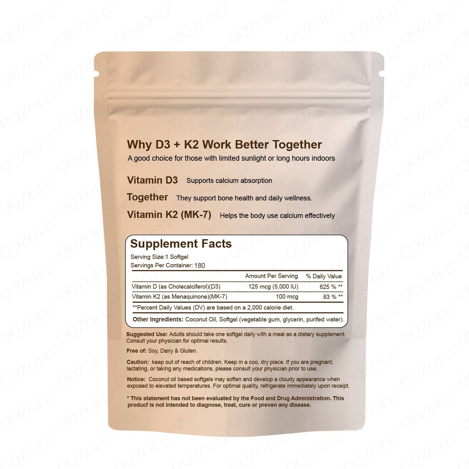 Hot Sales Vitamin D3k2 Softgels Immune & Heart Support With Coconut - VIRALCORE HEALTH
