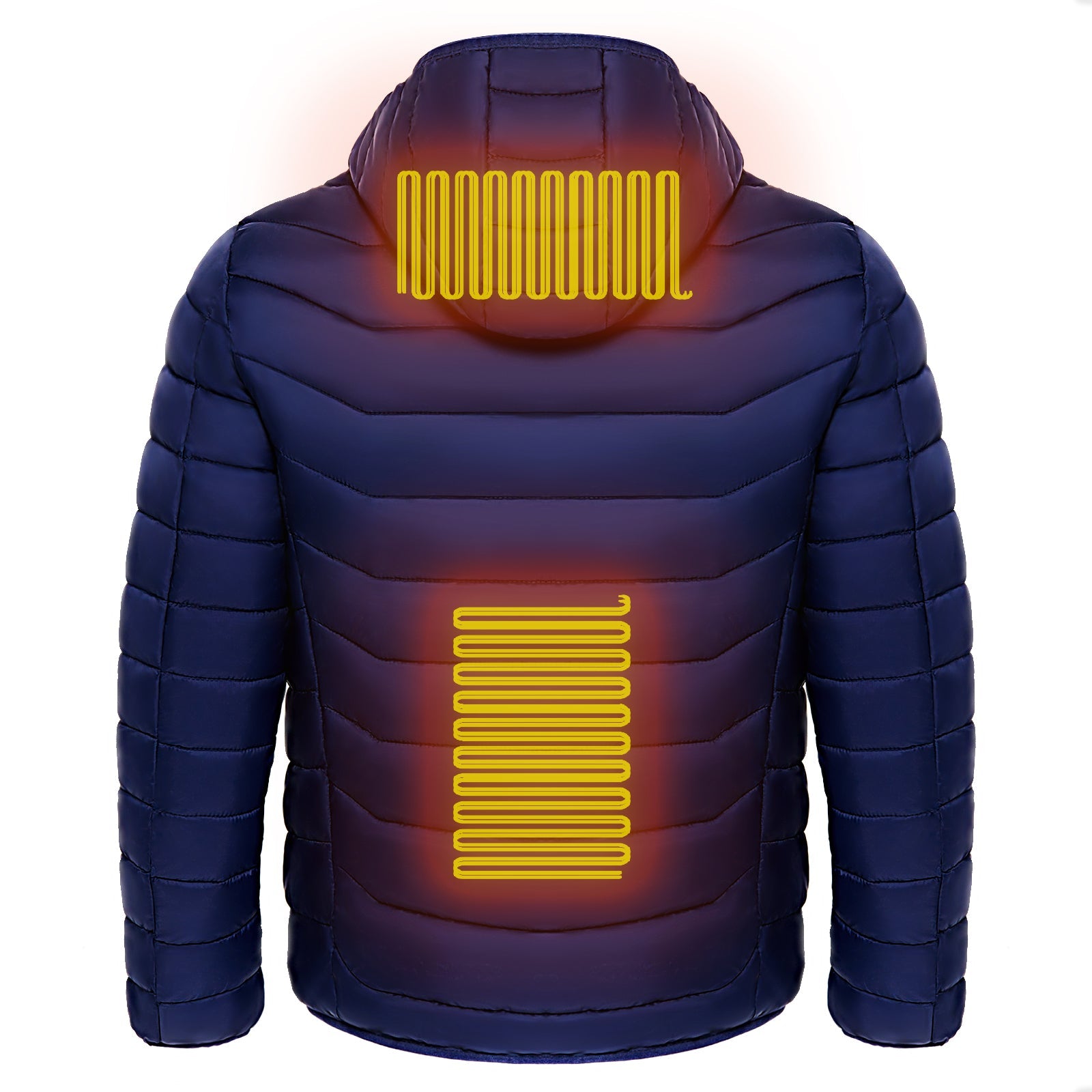 Men Heated Puffer Jacket Electric Heating Coat Insulated Hood Windbreaker 9Heat Zones - VIRALCORE HEALTH