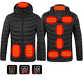 Men Heated Puffer Jacket Electric Heating Coat Insulated Hood Windbreaker 9Heat Zones - VIRALCORE HEALTH