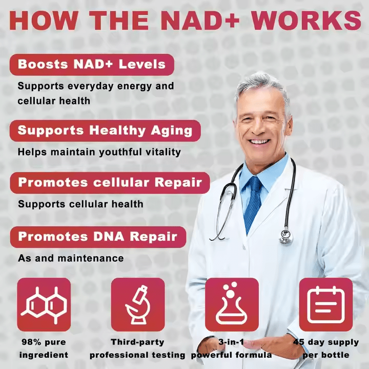 NAD Liquid Supplement Nicotinamide Riboside Supplement With Collagen - VIRALCORE HEALTH