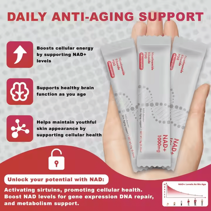 NAD Liquid Supplement Nicotinamide Riboside Supplement With Collagen - VIRALCORE HEALTH