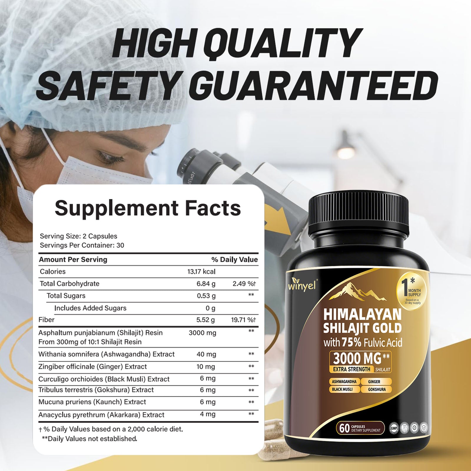 Shilajit Capsules, Ashwagandha, Gokshura, 85 Trace Minerals, High Potency Gold Grade Himalayan Shilajit Supplements, 60 Capsules For Women And Men - VIRALCORE HEALTH