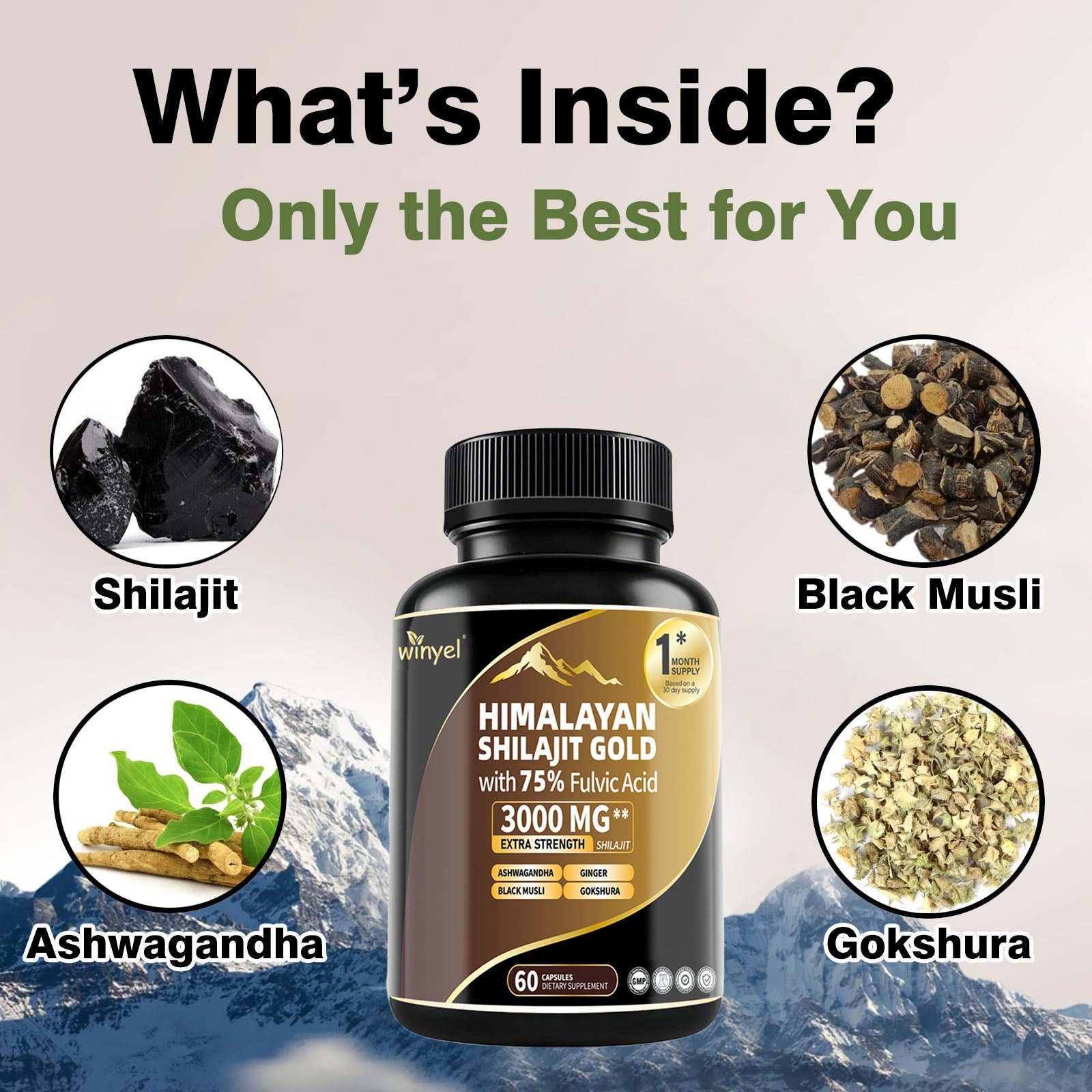 Shilajit Capsules, Ashwagandha, Gokshura, 85 Trace Minerals, High Potency Gold Grade Himalayan Shilajit Supplements, 60 Capsules For Women And Men - VIRALCORE HEALTH
