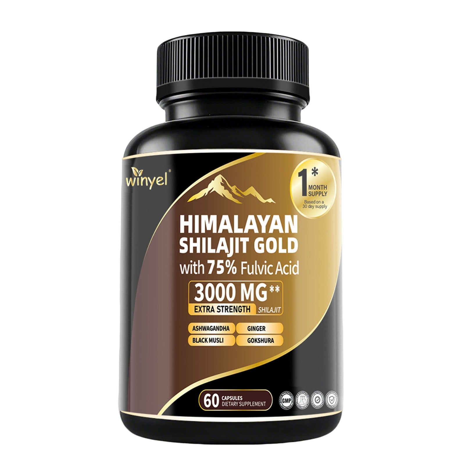 Shilajit Capsules, Ashwagandha, Gokshura, 85 Trace Minerals, High Potency Gold Grade Himalayan Shilajit Supplements, 60 Capsules For Women And Men - VIRALCORE HEALTH